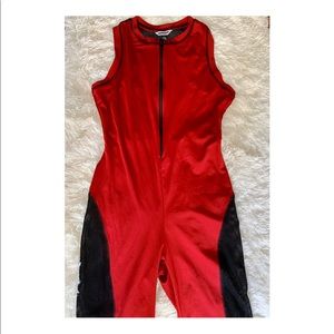 Red jumpsuit
